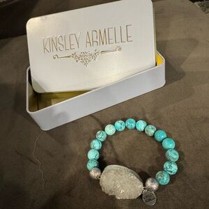 Kinsley Armelle Turquoise and Silver Bracelet